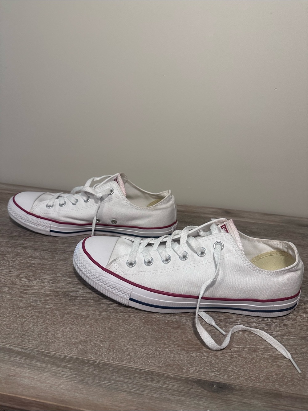 Converse Chuck Taylor All Star W7652 US 10 Optical White Canvas Skate Shoes - Picture 2 of 15
